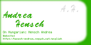 andrea hensch business card